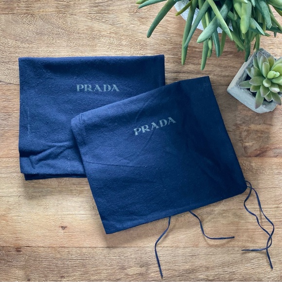 PRADA Navy Shoe Dust Bags - Picture 1 of 5